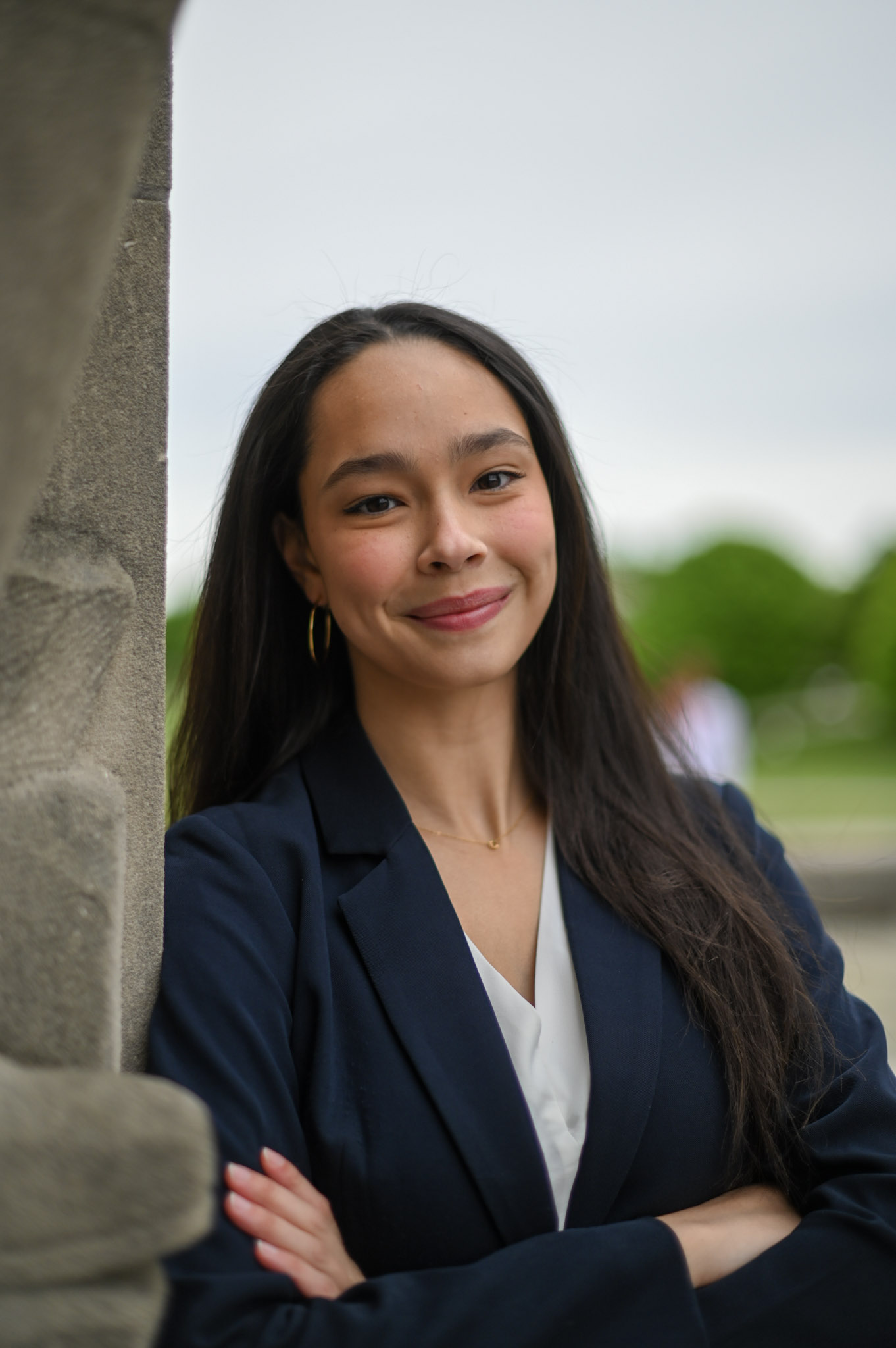 Portrait of Valeria Rosado in a navy blazer